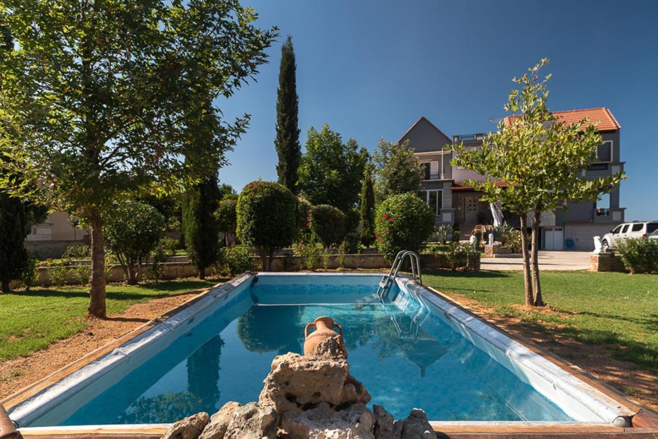 Villa Kalaitsidi - Plunge Pool, Gym And Unique Gardens Skinés المظهر الخارجي الصورة